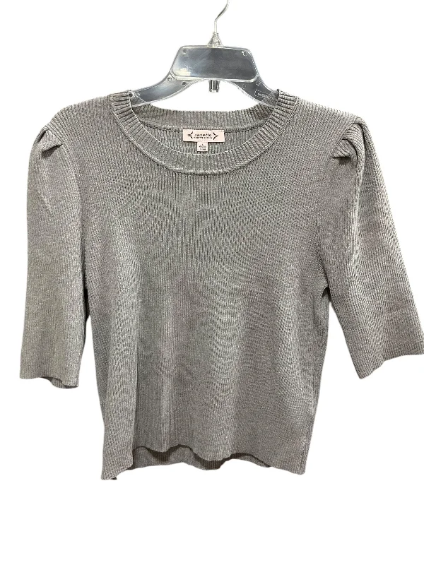 women's tops for evening soireesTop Short Sleeve By Nanette Lepore In Grey, Size: L