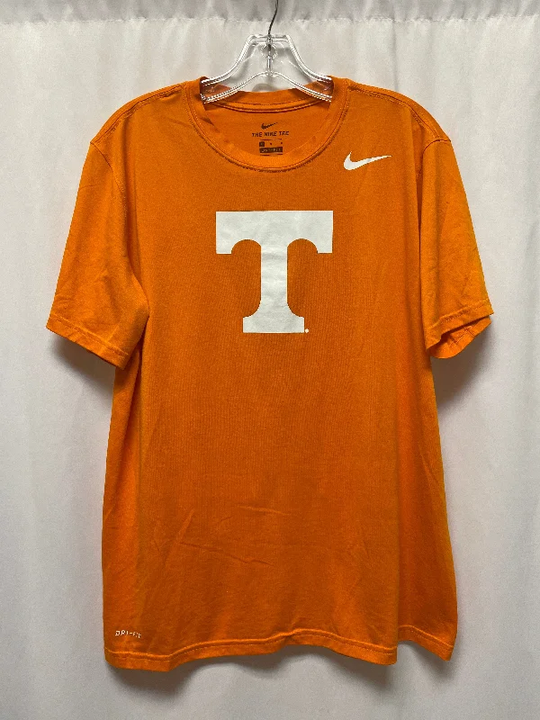 women's tops for those who want to stay cool and chic during warmer weatherTop Short Sleeve By Nike In Orange, Size: L