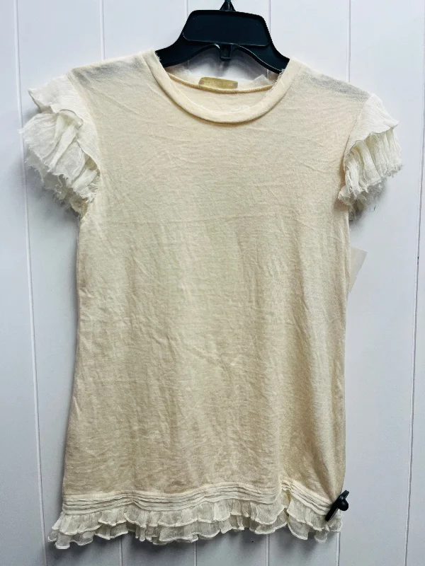 women's tops for those who seek both style and comfortTop Short Sleeve By scervino street  In Cream, Size: S