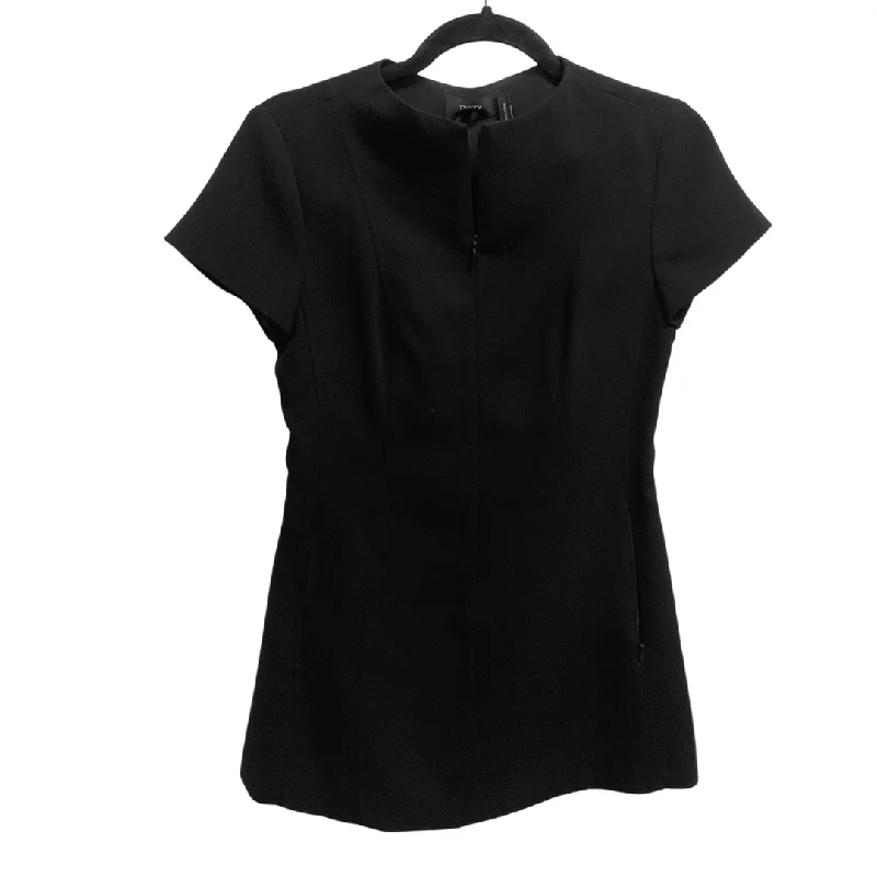 women's tops for wedding guest attireTop Short Sleeve By Theory In Black, Size: Xxs