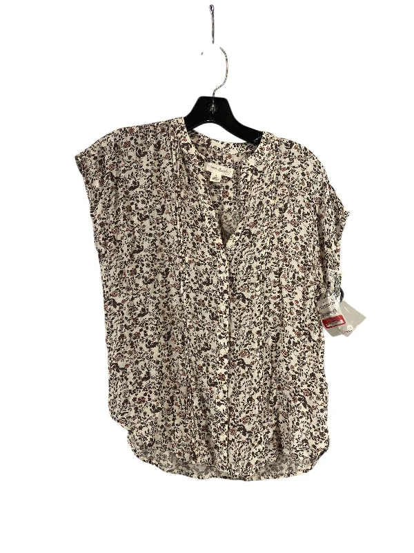 women's tops for glamorous eveningsTop Short Sleeve By Treasure And Bond In Floral Print, Size: S