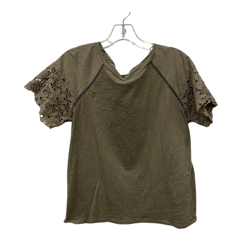 women's tops with floral printsTop Ss By Loft In Green, Size:S