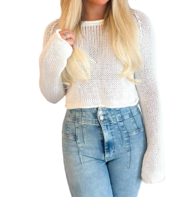 Quick-Dry Wool SweatersVictoria Sweater In White