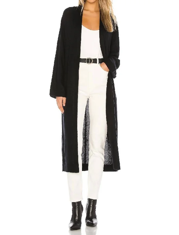 Discounted SweatersX Rocky Barnes Jelena Maxi Cashmere Cardigan In Black